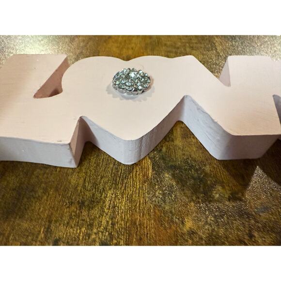 Pink Bling Love Sign, Valentines Day, Shelf Sitter, Fancy Decor, Girl/Woman Gift - Picture 7 of 7